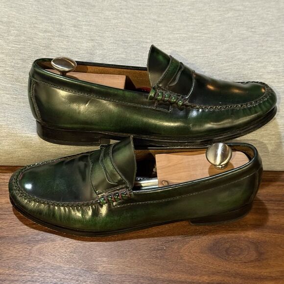 G.H. Bass Weejuns Heritage Larson Leather Penny Loafers Shoes Green Men’s 11 main image 8